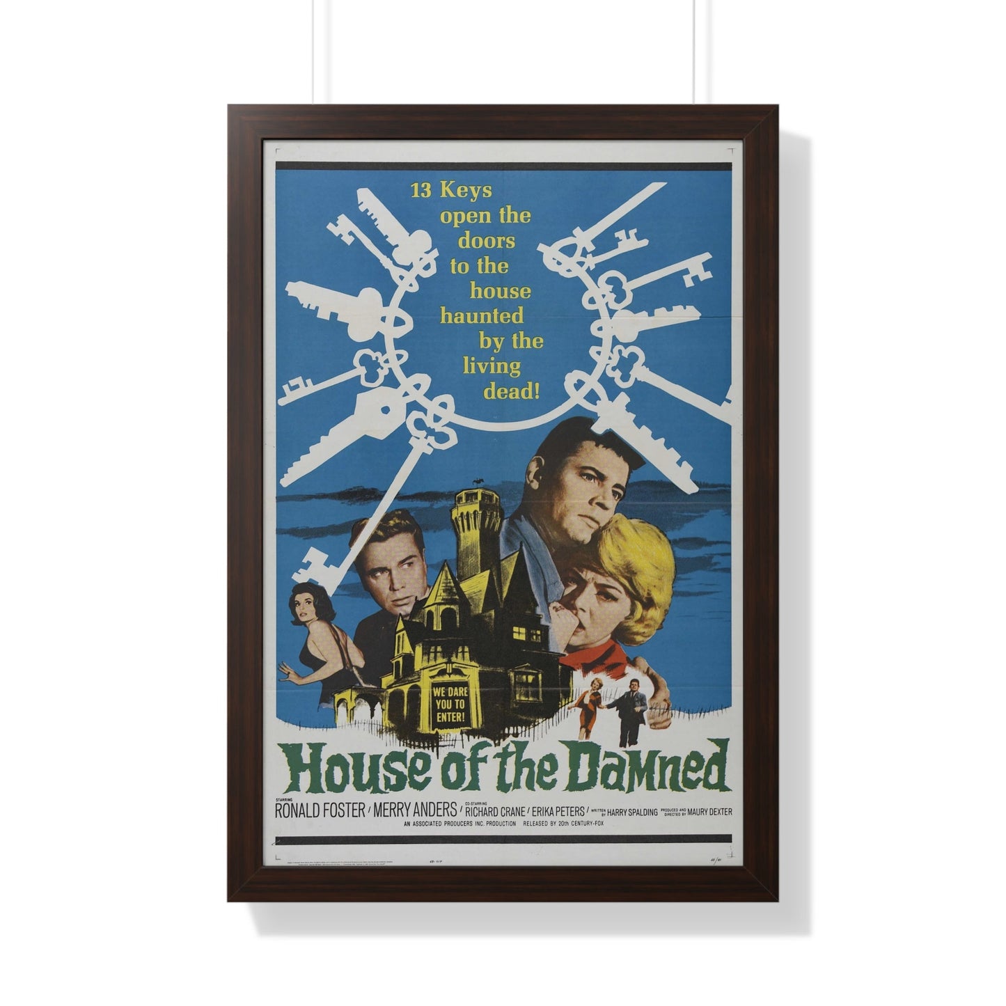 HOUSE OF THE DAMNED 1963 - Framed Movie Poster-20" x 30"-The Sticker Space