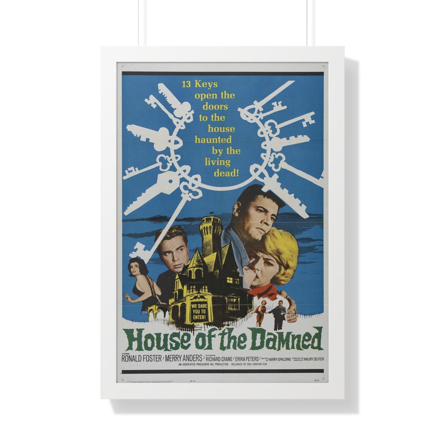 HOUSE OF THE DAMNED 1963 - Framed Movie Poster-20" x 30"-The Sticker Space