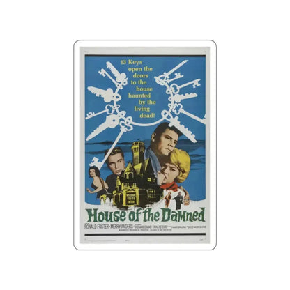 HOUSE OF THE DAMNED 1963 Movie Poster STICKER Vinyl Die-Cut Decal 2 Inch - The Sticker Space