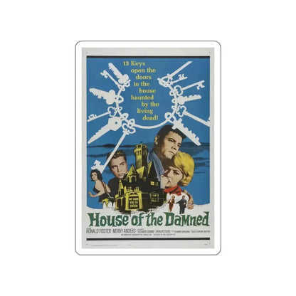 HOUSE OF THE DAMNED 1963 Movie Poster STICKER Vinyl Die-Cut Decal 4 Inch - The Sticker Space