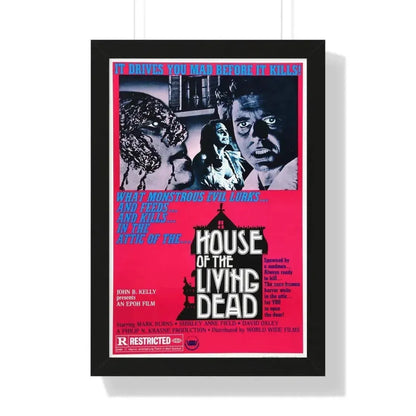 HOUSE OF THE LIVING DEAD 1976 - Framed Movie Poster 16″ x 24″ Black - The Sticker Space
