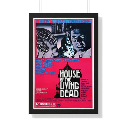 HOUSE OF THE LIVING DEAD 1976 - Framed Movie Poster 20" x 30" Black - The Sticker Space