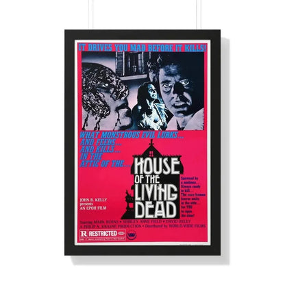 HOUSE OF THE LIVING DEAD 1976 - Framed Movie Poster - The Sticker Space