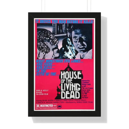 HOUSE OF THE LIVING DEAD 1976 - Framed Movie Poster - The Sticker Space