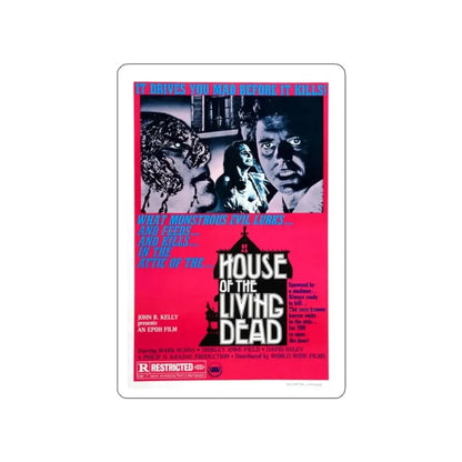 HOUSE OF THE LIVING DEAD 1976 Movie Poster STICKER Vinyl Die-Cut Decal - The Sticker Space