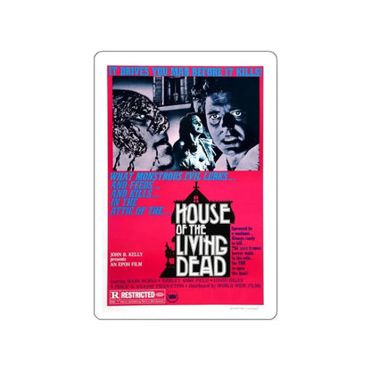 HOUSE OF THE LIVING DEAD 1976 Movie Poster STICKER Vinyl Die-Cut Decal - The Sticker Space