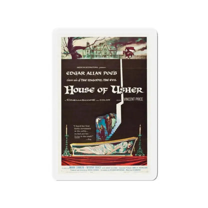 HOUSE OF USHER 1960 Movie Poster - Refrigerator Magnet 2 Inch Die-Cut - The Sticker Space