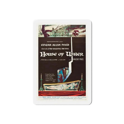 HOUSE OF USHER 1960 Movie Poster - Refrigerator Magnet 4 Inch Die-Cut - The Sticker Space