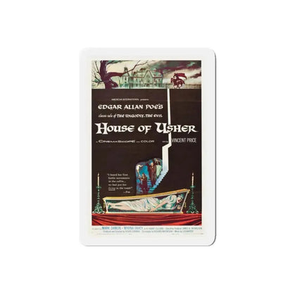 HOUSE OF USHER 1960 Movie Poster - Refrigerator Magnet 5 Inch Die-Cut - The Sticker Space