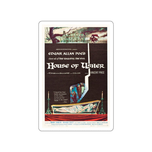 HOUSE OF USHER 1960 Movie Poster STICKER Vinyl Die-Cut Decal-2 Inch-The Sticker Space