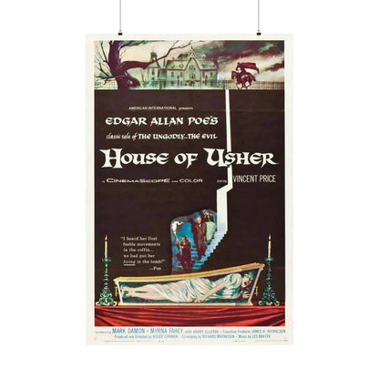 HOUSE OF USHER 1960 - Paper Movie Poster - The Sticker Space