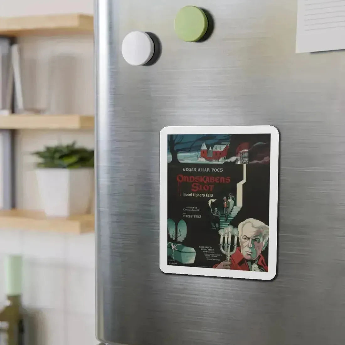 HOUSE OF USHER (DANISH) 1960 Movie Poster - Refrigerator Magnet - The Sticker Space