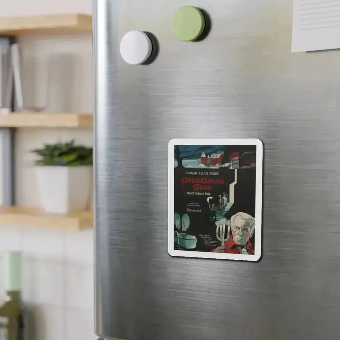 HOUSE OF USHER (DANISH) 1960 Movie Poster - Refrigerator Magnet - The Sticker Space