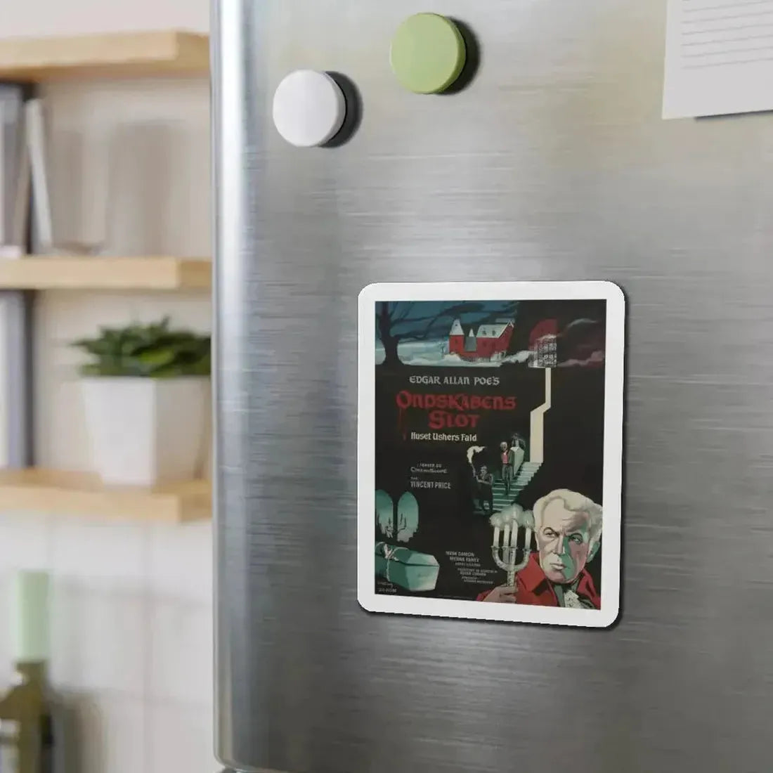 HOUSE OF USHER (DANISH) 1960 Movie Poster - Refrigerator Magnet - The Sticker Space