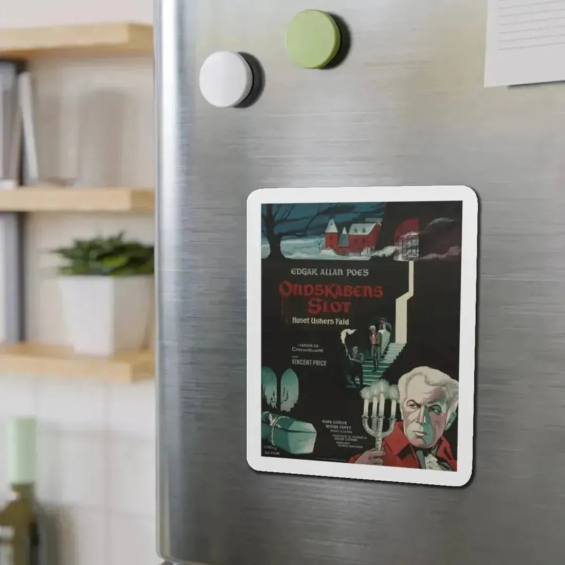 HOUSE OF USHER (DANISH) 1960 Movie Poster - Refrigerator Magnet - The Sticker Space