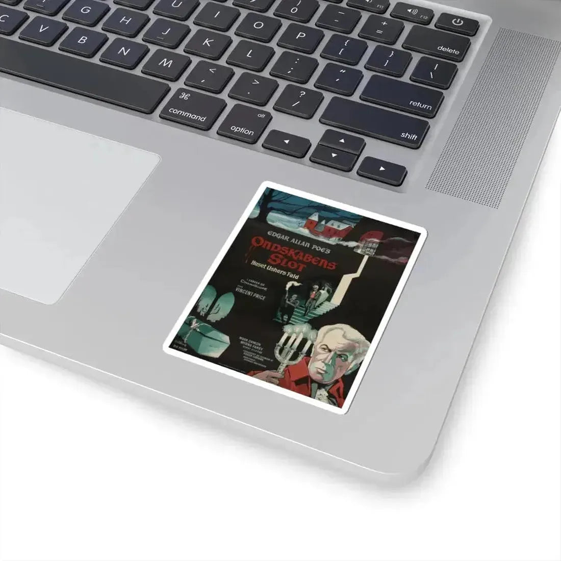 HOUSE OF USHER (DANISH) 1960 Movie Poster - STICKER Vinyl Kiss-Cut Decal - The Sticker Space