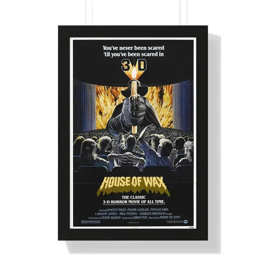 HOUSE OF WAX 1953 - Framed Movie Poster 16″ x 24″ Black - The Sticker Space