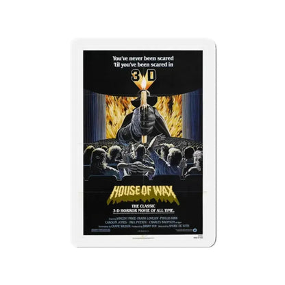 HOUSE OF WAX 1953 Movie Poster - Refrigerator Magnet 2 Inch Die-Cut - The Sticker Space