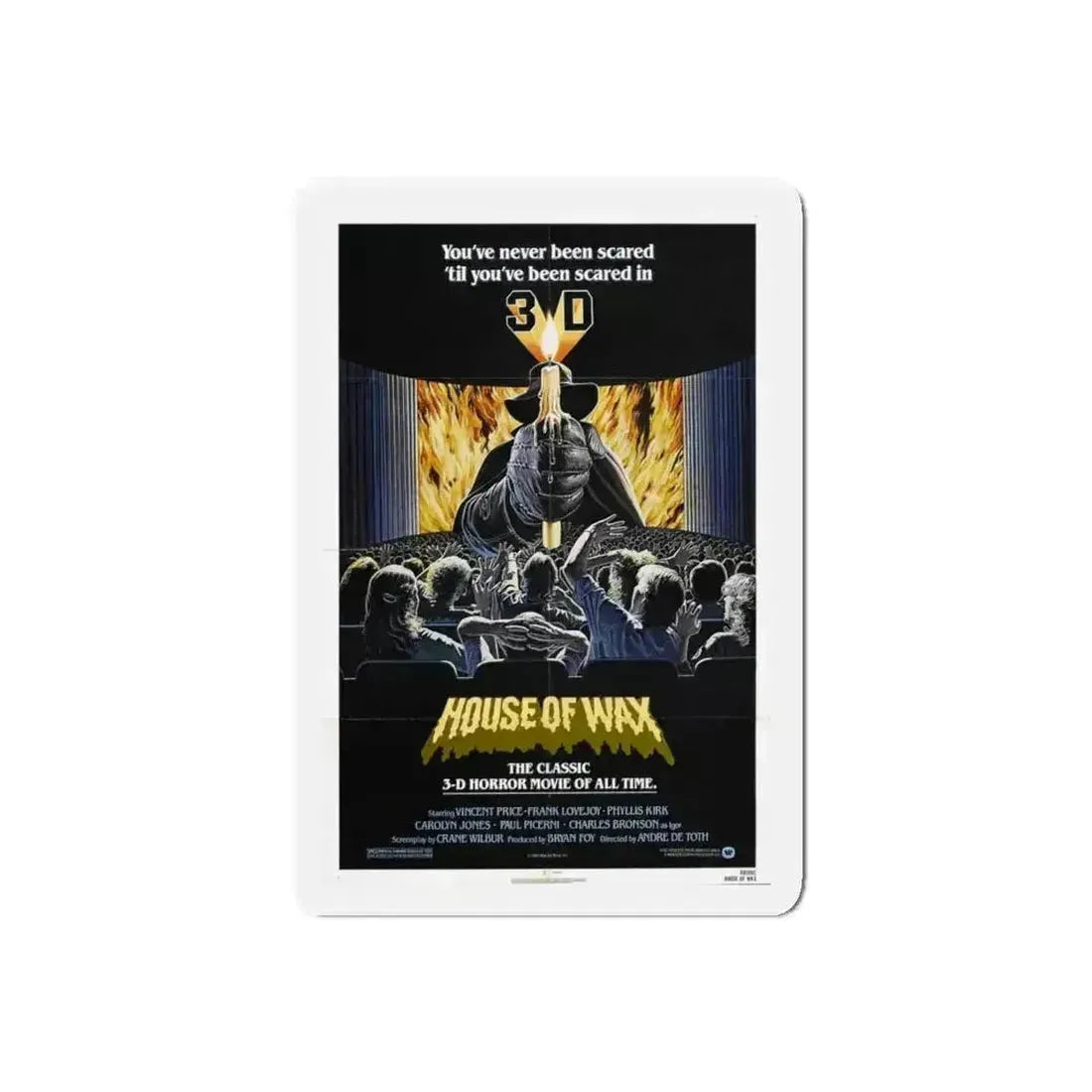 HOUSE OF WAX 1953 Movie Poster - Refrigerator Magnet - The Sticker Space