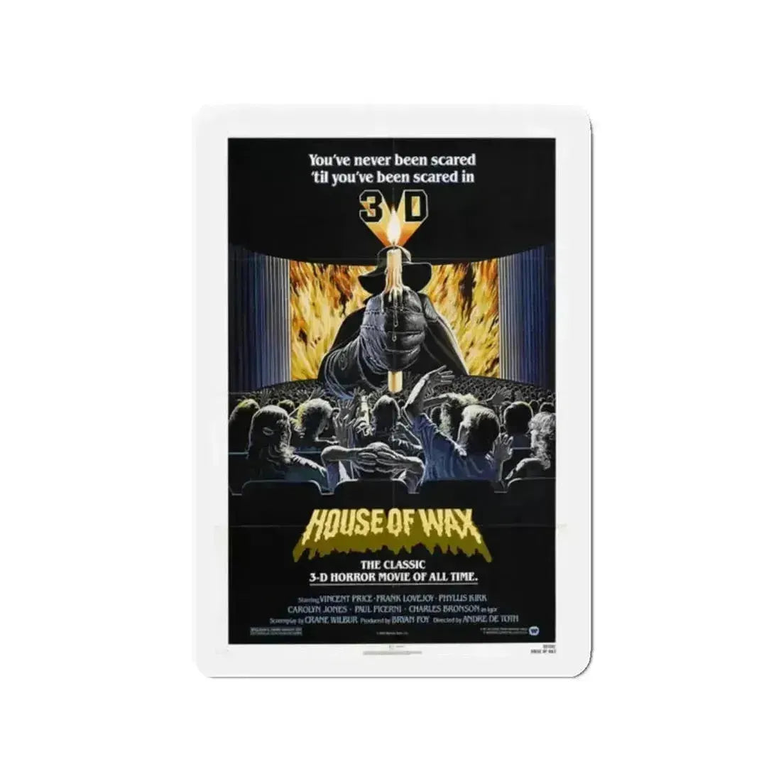 HOUSE OF WAX 1953 Movie Poster - Refrigerator Magnet - The Sticker Space