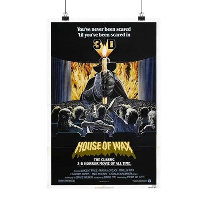 HOUSE OF WAX 1953 - Paper Movie Poster 12″ x 18″ Matte - The Sticker Space