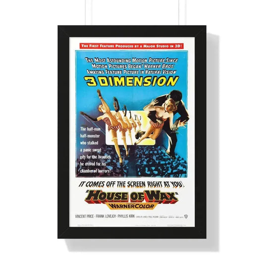 HOUSE OF WAX (2) 1953 - Framed Movie Poster 16″ x 24″ Black - The Sticker Space