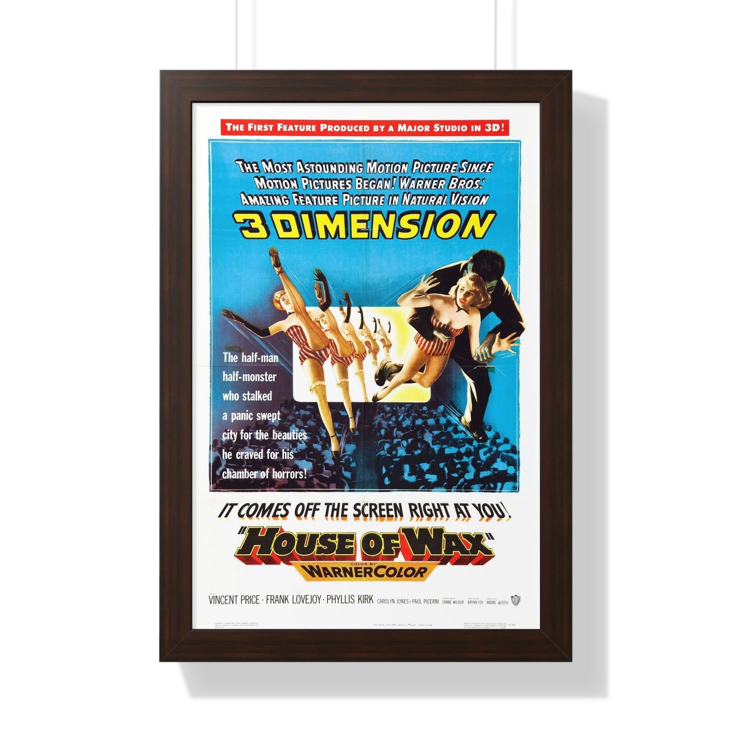 HOUSE OF WAX (2) 1953 - Framed Movie Poster-16″ x 24″-The Sticker Space