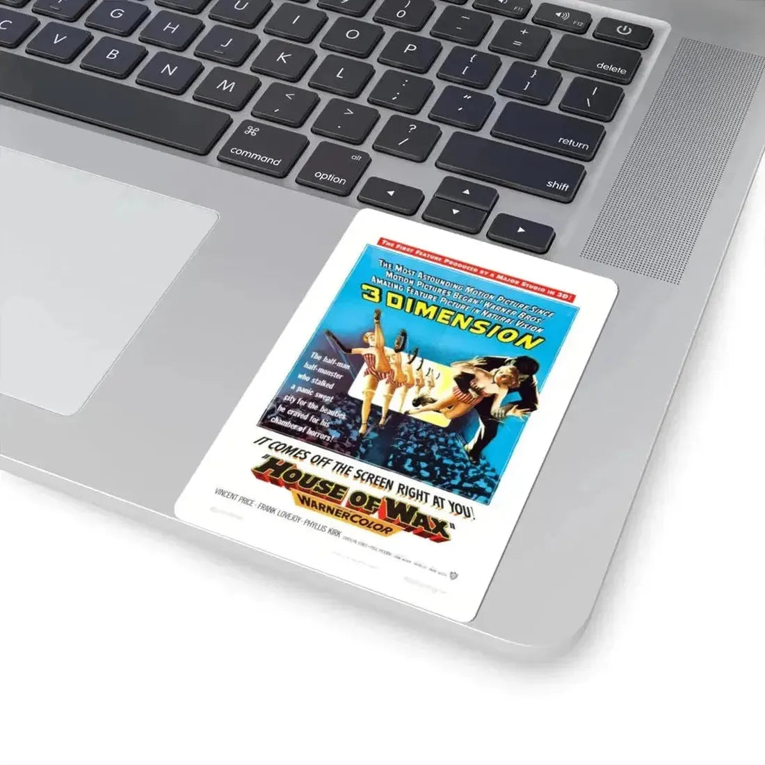 HOUSE OF WAX (2) 1953 Movie Poster - STICKER Vinyl Kiss-Cut Decal - The Sticker Space