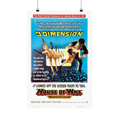 HOUSE OF WAX (2) 1953 - Paper Movie Poster 16″ x 24″ Matte - The Sticker Space