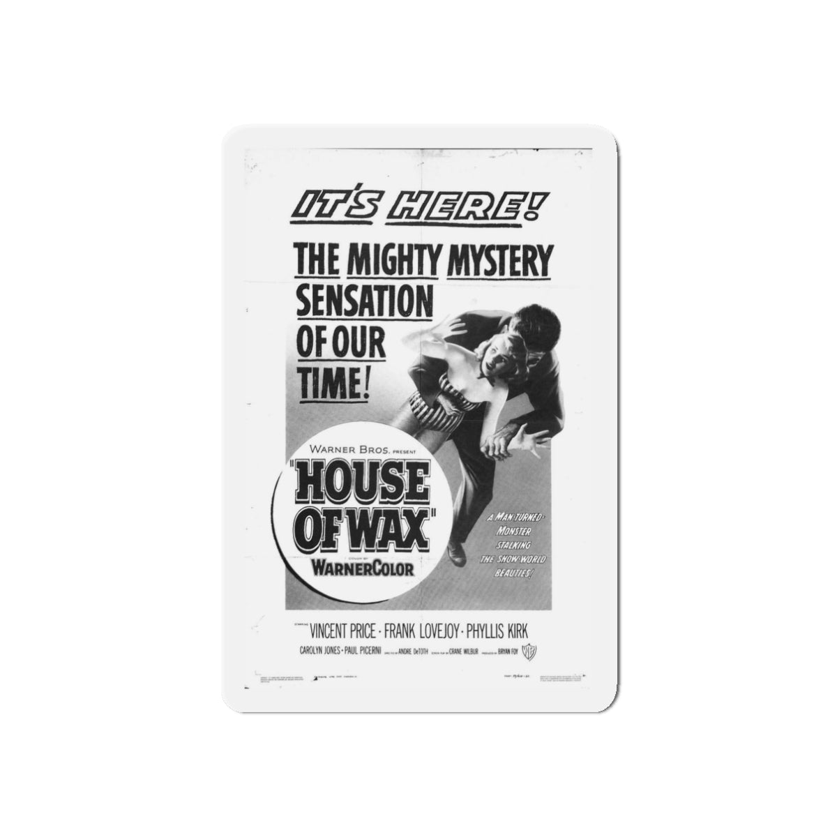 HOUSE OF WAX (3) 1953 Movie Poster - Refrigerator Magnet-3" x 3"-The Sticker Space