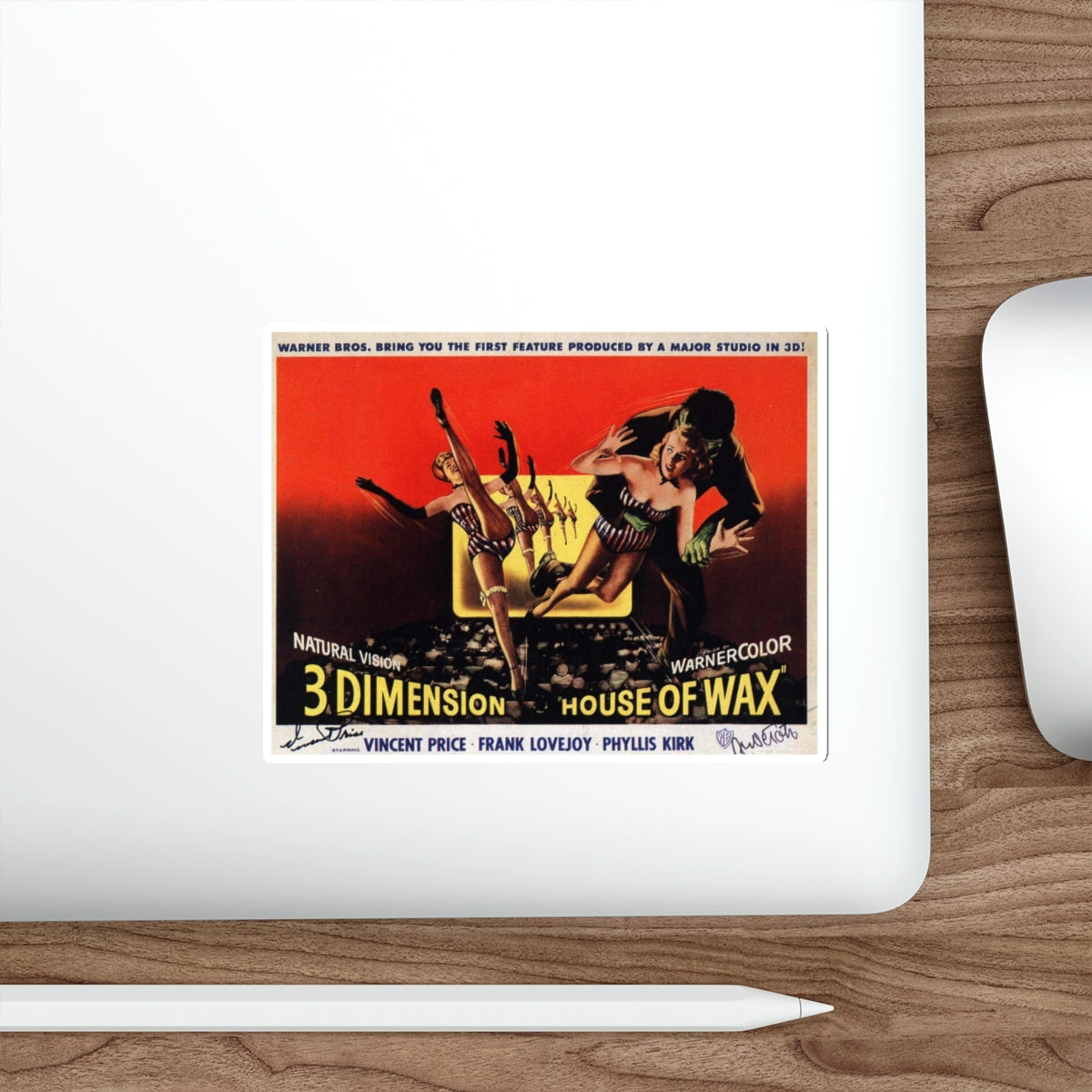 HOUSE OF WAX (4) 1953 Movie Poster STICKER Vinyl Die-Cut Decal-The Sticker Space