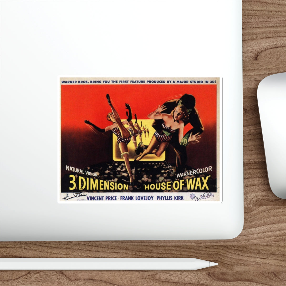 HOUSE OF WAX (4) 1953 Movie Poster STICKER Vinyl Die-Cut Decal-The Sticker Space