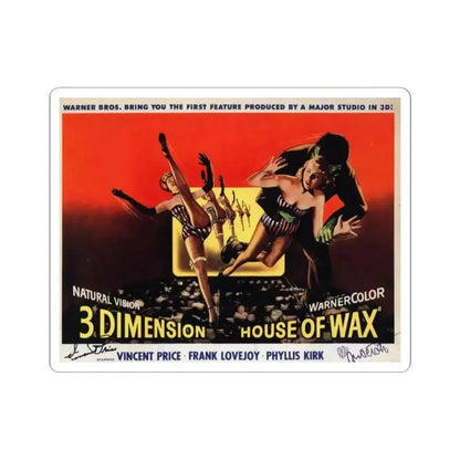 HOUSE OF WAX (4) 1953 Movie Poster - STICKER Vinyl Kiss-Cut Decal 2 Inch White - The Sticker Space