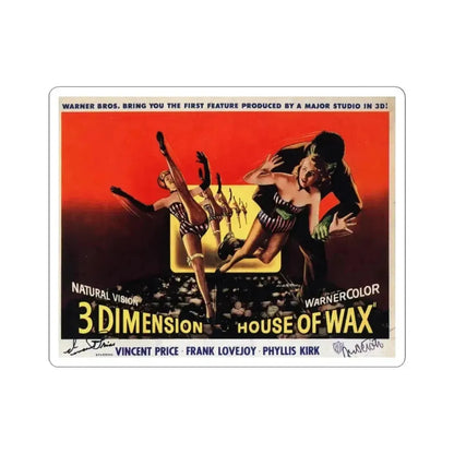 HOUSE OF WAX (4) 1953 Movie Poster - STICKER Vinyl Kiss-Cut Decal 6 Inch White - The Sticker Space