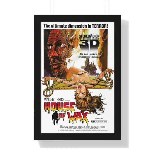 HOUSE OF WAX (5) 1953 - Framed Movie Poster 16″ x 24″ Black - The Sticker Space
