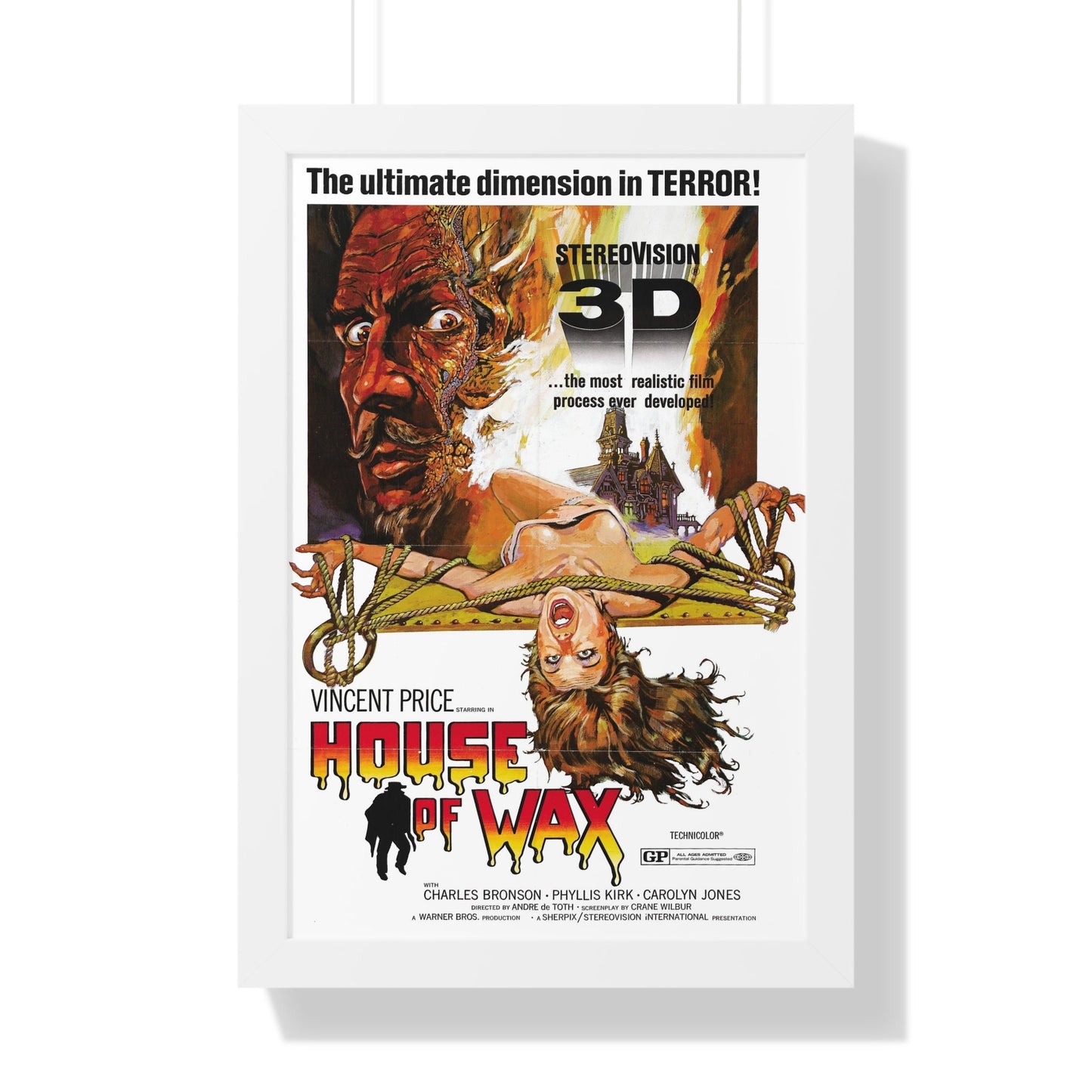 HOUSE OF WAX (5) 1953 - Framed Movie Poster-16″ x 24″-The Sticker Space