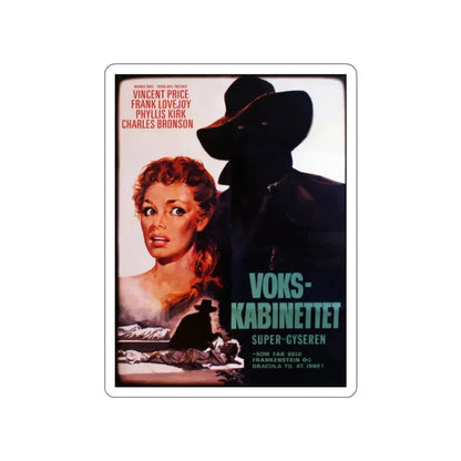 HOUSE OF WAX (DANISH) 2 1953 Movie Poster STICKER Vinyl Die-Cut Decal 3 Inch - The Sticker Space