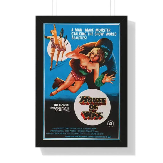 HOUSE OF WAX (INDIAN) 1953 - Framed Movie Poster 16″ x 24″ Black - The Sticker Space