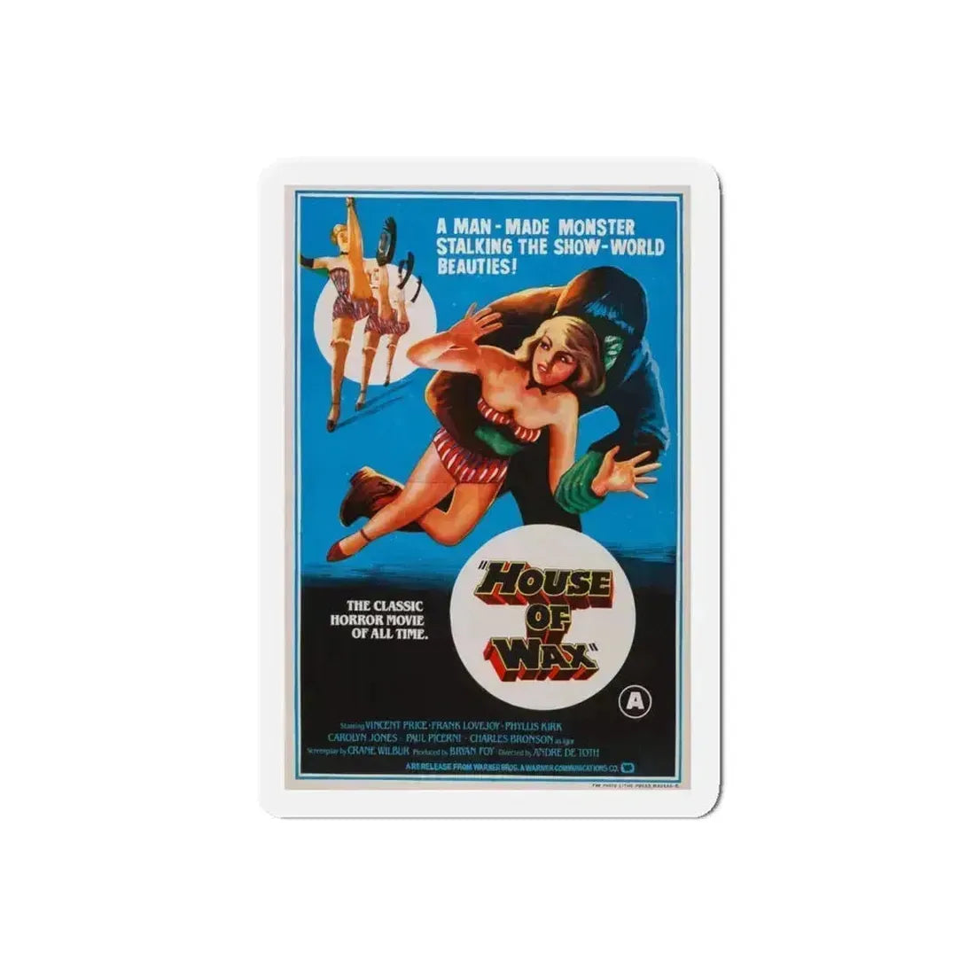 HOUSE OF WAX (INDIAN) 1953 Movie Poster - Refrigerator Magnet 5 Inch Die-Cut - The Sticker Space