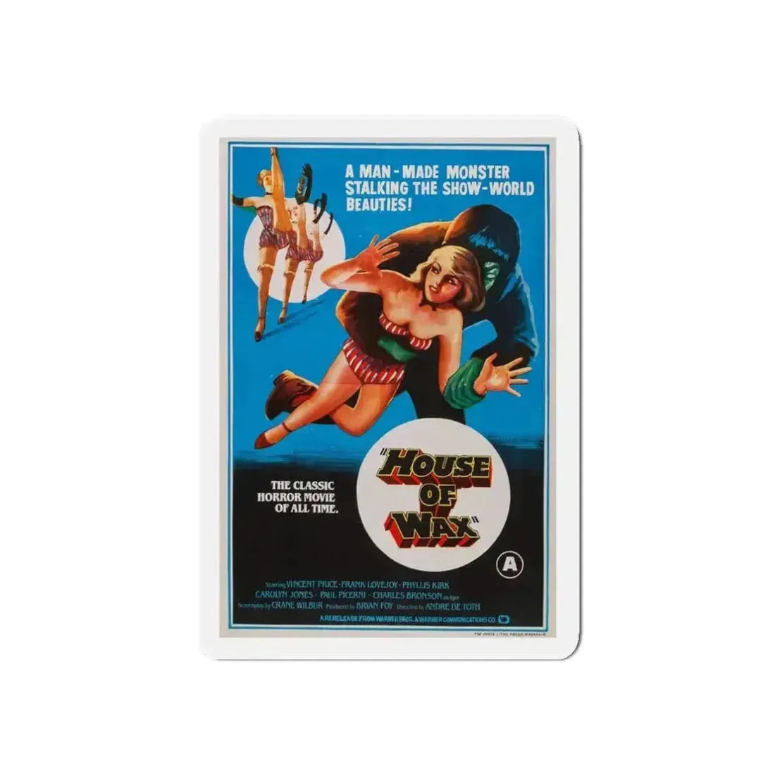 HOUSE OF WAX (INDIAN) 1953 Movie Poster - Refrigerator Magnet - The Sticker Space