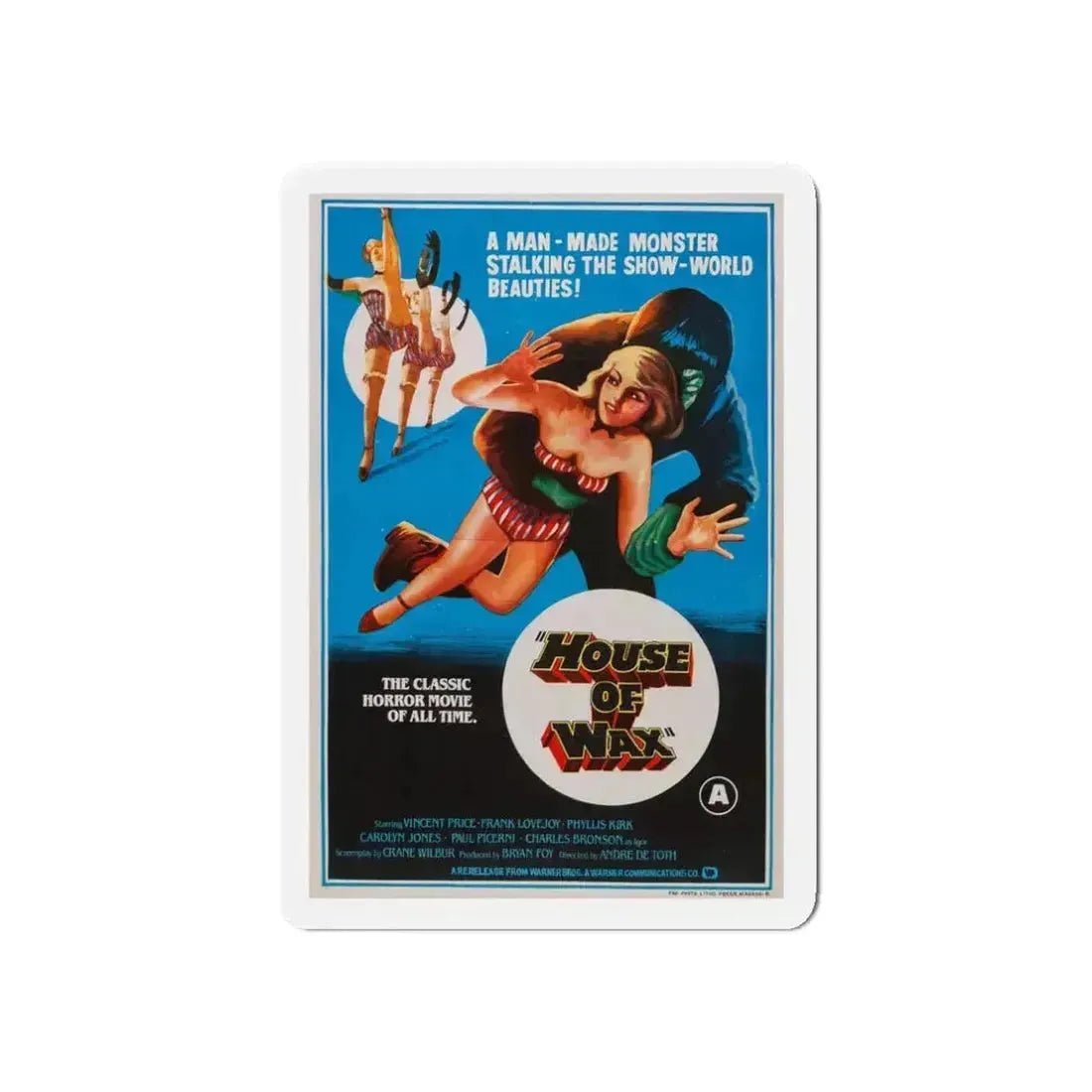 HOUSE OF WAX (INDIAN) 1953 Movie Poster - Refrigerator Magnet - The Sticker Space