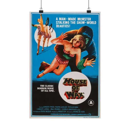 HOUSE OF WAX (INDIAN) 1953 - Paper Movie Poster 12″ x 18″ Matte - The Sticker Space
