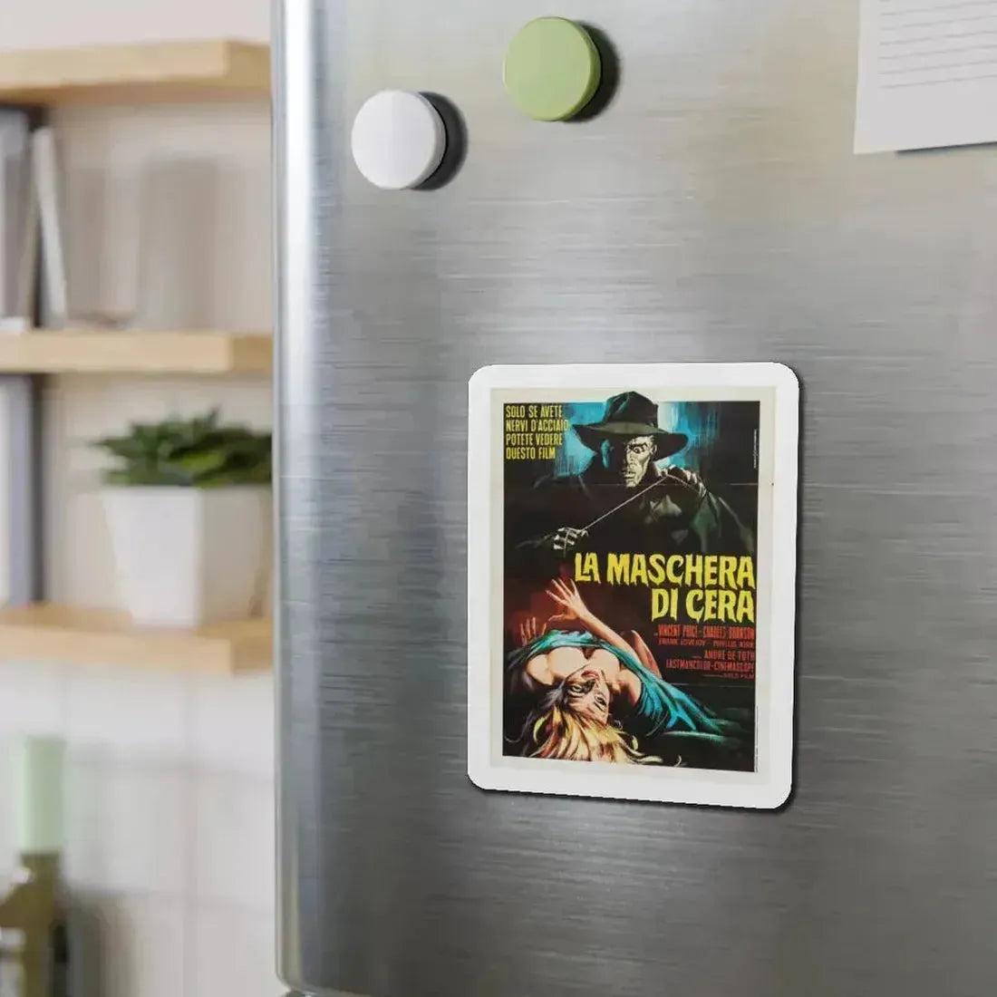 HOUSE OF WAX (ITALIAN) 1953 Movie Poster - Refrigerator Magnet - The Sticker Space