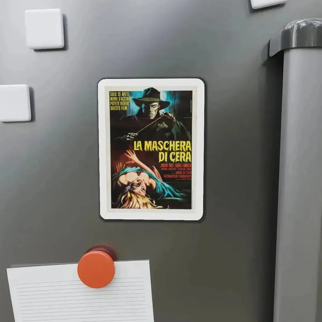 HOUSE OF WAX (ITALIAN) 1953 Movie Poster - Refrigerator Magnet - The Sticker Space