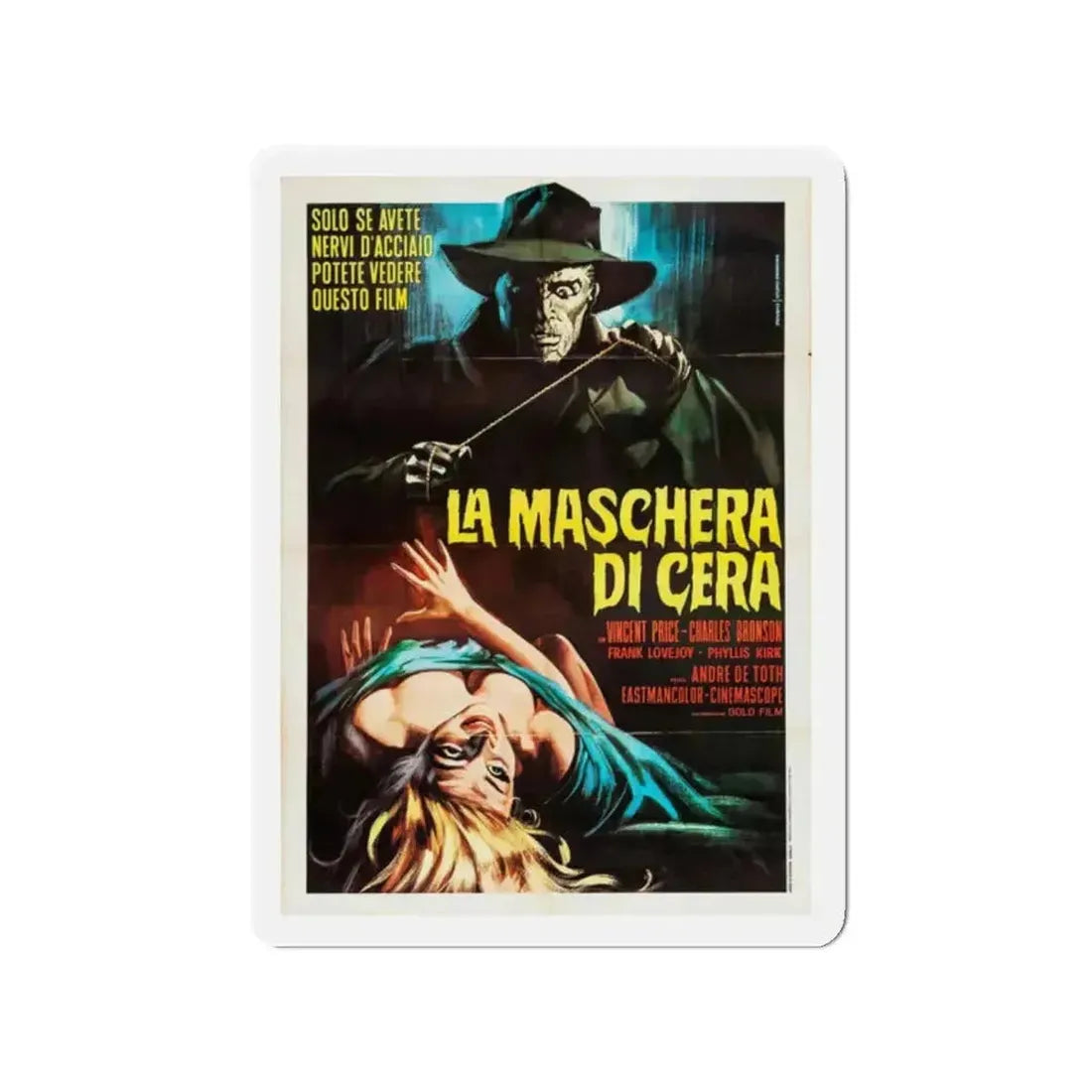 HOUSE OF WAX (ITALIAN) 1953 Movie Poster - Refrigerator Magnet - The Sticker Space
