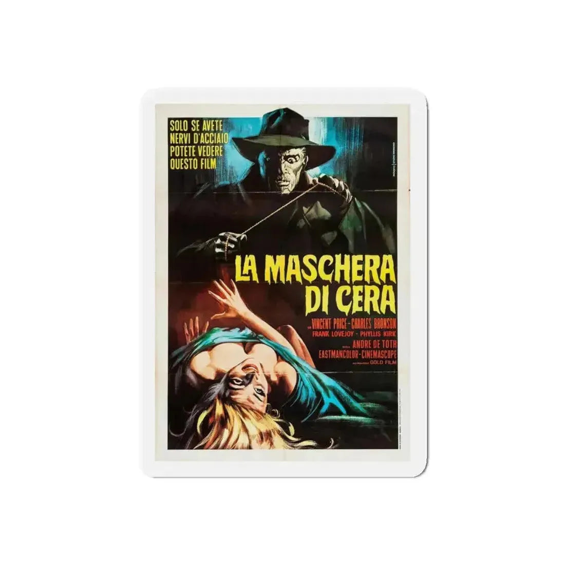 HOUSE OF WAX (ITALIAN) 1953 Movie Poster - Refrigerator Magnet - The Sticker Space