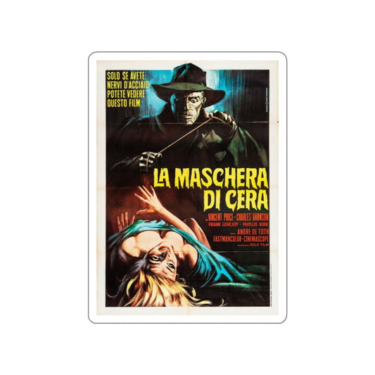 HOUSE OF WAX (ITALIAN) 1953 Movie Poster STICKER Vinyl Die-Cut Decal-2 Inch-The Sticker Space