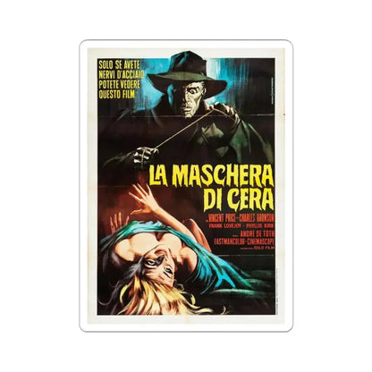 HOUSE OF WAX (ITALIAN) 1953 Movie Poster - STICKER Vinyl Kiss-Cut Decal 3 Inch White - The Sticker Space