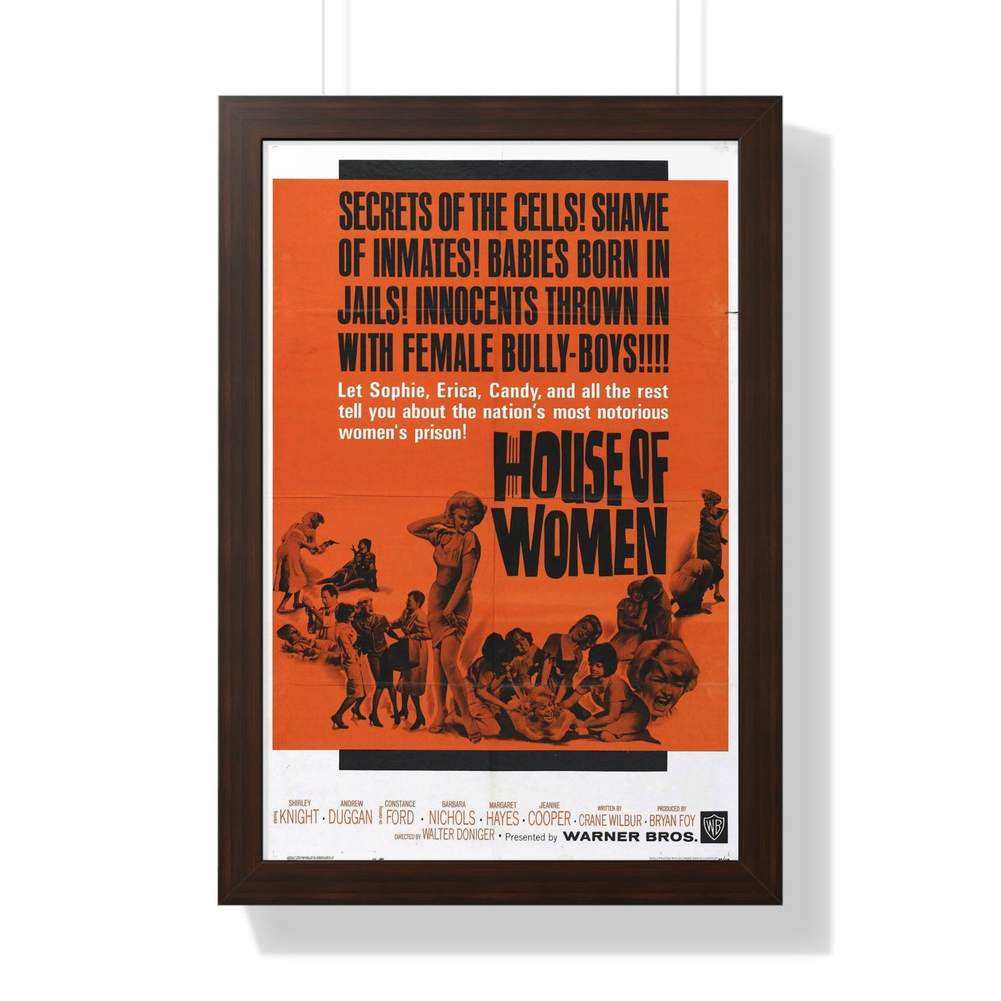 HOUSE OF WOMEN 1962 - Framed Movie Poster-16″ x 24″-The Sticker Space