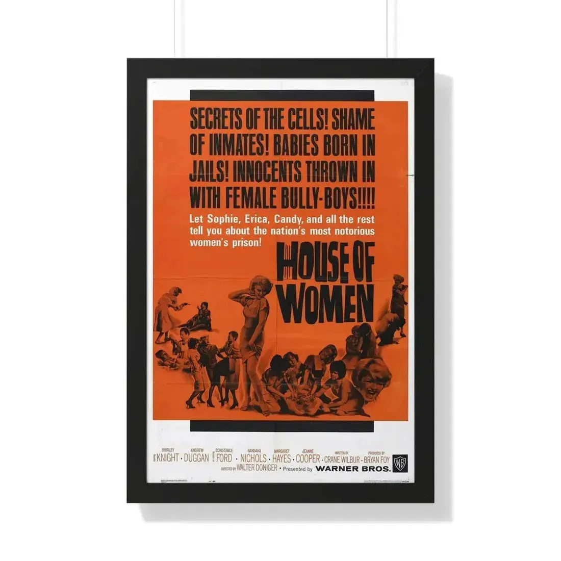 HOUSE OF WOMEN 1962 - Framed Movie Poster 20" x 30" Black - The Sticker Space
